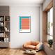 Quadro Tipos de Quadra Vôlei 86x60 Filete Preto