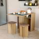 Conjunto de Mesa Dobrável com 2 Bancos | Banquetas Bayle Mel
