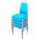 Kit com 4 Cadeiras Empilháveis Linha Hotel Plus Azul