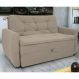 Sofá Cama para Sala de Estar Dingle Suede Bege