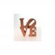 Letreiro Love Decorativo Para Mesa Cor Cobre 15x16Cm
