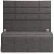 Kit Cabeceira Cama Box Casal 140cm com Calçadeira Roma W01 Linho Cinza Escuro - Lyam