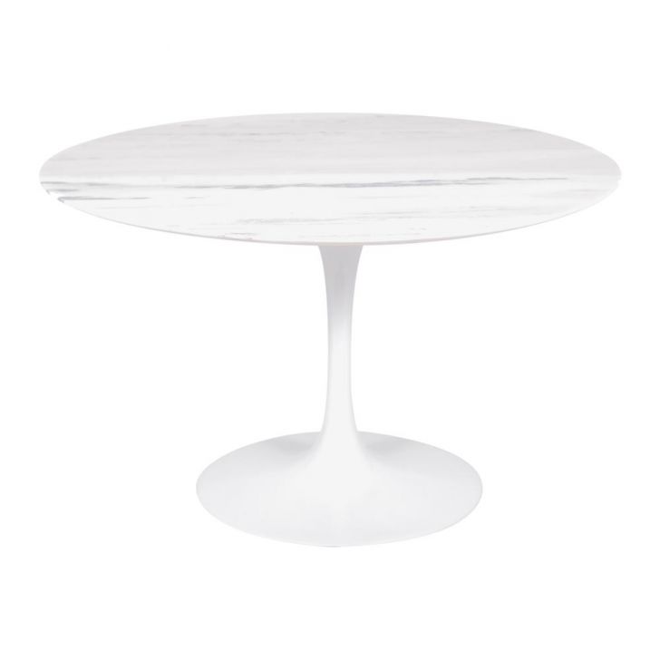 Mesa Saarinen Redonda Espírito Santo 90cm - Base Branca