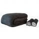 Coberdrom Sherpa Casal Queen Com 2 Fronhas Edredom Felpudo Chumbo