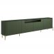 Rack Para Sala de Estar TV 75 Pol 4 Portas Pés Industrial Dourado Alef I03 Musgo - Lyam Decor