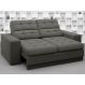 Sofá Jobim 1,70m Assento Retrátil e Reclinável Velosuede Cinza - NETSOFAS