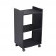 Nicho Organizador Móvel Multiuso Preto para Lavanderia com Rodízio 40cm