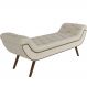 Puff Recamier Decorativo com Tachas 160 cm Santorini P05 Facto Dunas Pérola - Lyam Decor