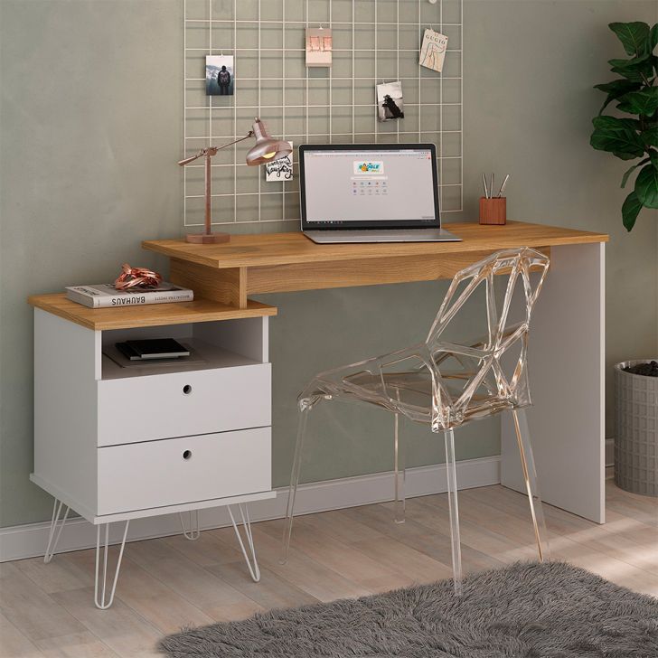 Escrivaninha Plus 2 GV Olmo e Branca