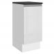 Balcão Armário de Cozinha 100% MDF 35 cm 1 Porta Frente Branco Brilho Acordes Madesa