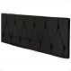 Cabeceira Parede Capitonê Estofado Suede Cama Box Queen 1,60 Quarto Casal Decoração Retrô - Preto - RPM
