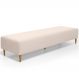 Puff Decorativo Sala de Estar Bali W01 Pés Palito 190x60cm Suede Bege - Lyam Decor
