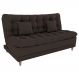 Sofa Cama 2 Lugares 185 cm Duda Veludo Light B255 Marrom Milani Store
