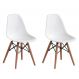 Conjunto com 2 Cadeiras Infantis Eames Branco