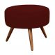 Puff Banqueta Redondo Classic Suede Bordô