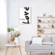 Quadro Frase All You Need is Love 100x70 Filete Marfim