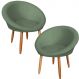 2 Poltronas moderna confortável para Sala de espera Corino Recepção MOBLAN decor