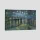 Quadro Van Gogh Noite Estrelada Sobre O Ródano Tela No Chassi 95X63Cm