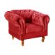 Poltrona Chesterfield Duque Dom Pedro Com Capitonê - Vermelho