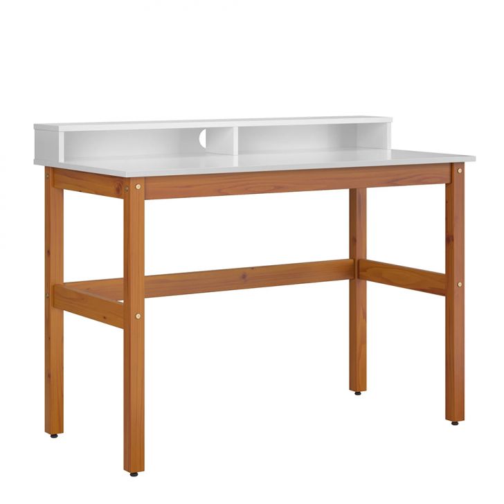 Escrivaninha Califórnia Branca e Amêndoa