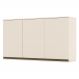 Armário Aéreo 3 Portas 120cm Connect Off White - Móveis Henn