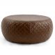Puff Cleo 105cm Trêsse PU Sintético Marrom G15 - Gran Belo