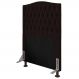 Cabeceira Estofada Cama Box Solteiro Greta 90cm com Frame Corano Marrom - Desk Design