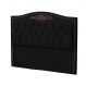 Cabeceira Solteiro 90cm Decorativa Maitê Veludo Preto - Montanaris Decor