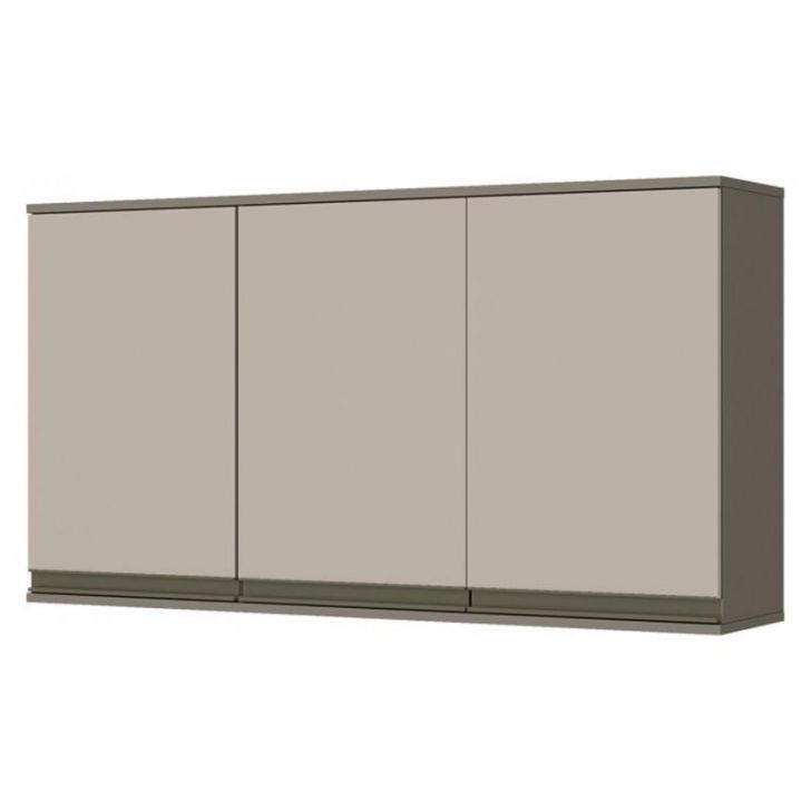 Armário Aéreo 3 Portas 120cm Connect Duna/Cristal - Móveis Henn