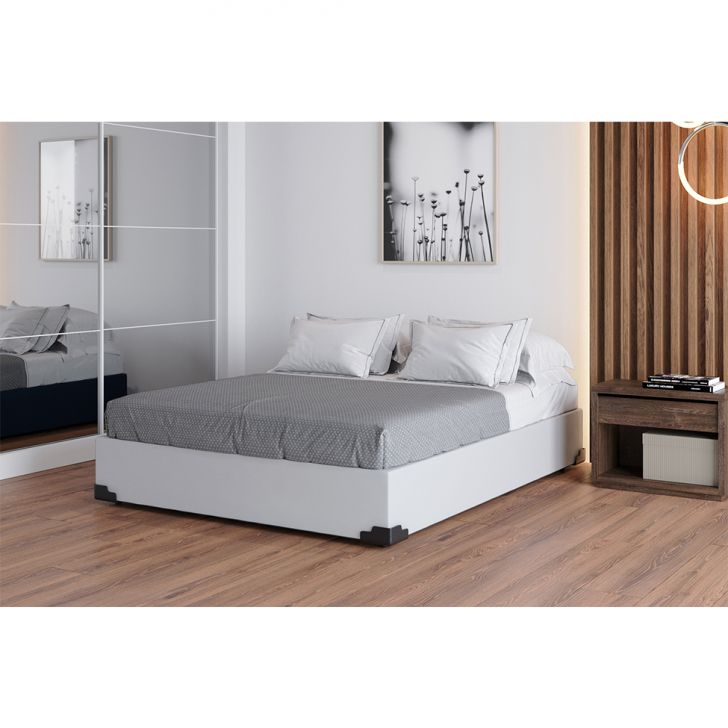 Base Para Cama Box Casal Joe (36x138x188) Branca