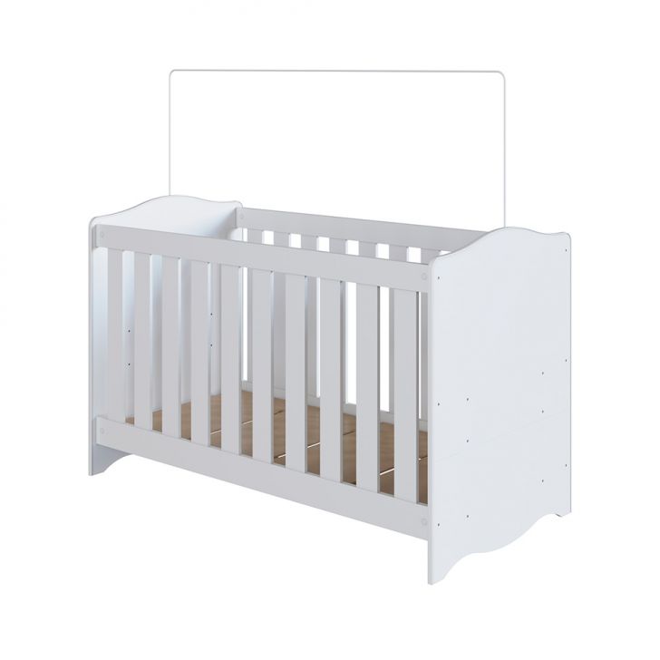 Berço 3 em 1 com Colchão Espuma D18 (10x60x130) Encanto Branco