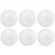 Kit 06 Assentos Redondo Banqueta Cadeira Estofados Poltronas H02 Corino Branco 30 cm - Lyam Decor