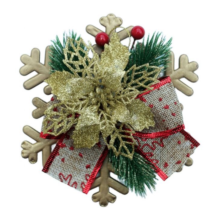 Enfeite Pendente Natalino Laço Arranjo Decoração Natal 15cm