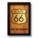 Quadro Decorativo Route 66 Freedom 33x43 cm