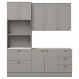 Cozinha Modulada 3 Pecas 192 cm CE759 Americana Cinza Calcare Henn