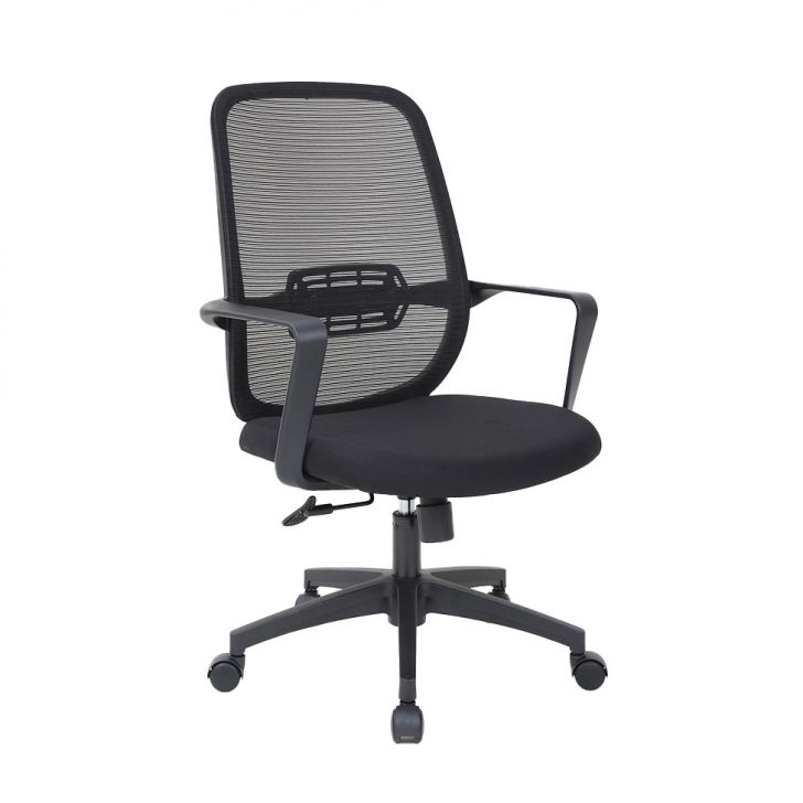 Cadeira de Escritório Secretária Giratória Hank Preta