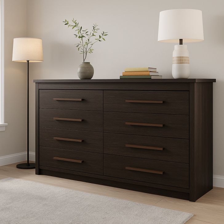 Cômoda Elegance 8 Gavetas Capuccino Wood