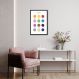 Quadro Infantil English Colors 100x70 Caixa Preto