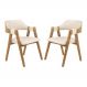 Conjunto 2 Cadeiras de Jantar Ottawa Amêndoa Linho Off White - 58958