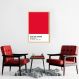 Quadro Color Card Crimson Red 60x43 Caixa Marfim
