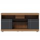 Rack Bancada Tv 47 Pol 136 cm Yara Noce Milano Preto Colibri