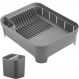 Kit Escorredor De Louça Prato Talheres Utensílios De Cozinha Chumbo
