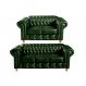 Conjunto De Sofá 2 E 3 Lugares Luís Xv Chesterfield Capitonê - Courìssimo Verde