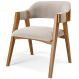 Cadeira Para Sala de Jantar e Estar Living Estofada Suran L02 Bouclê Creme - Lyam