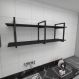 Prateleira industrial para cozinha aço cor preto prateleiras 30cm cor preto modelo ind05pc