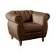 Poltrona Realeza Chesterfield Cadeira Vintage Decoração Retrô - Veludo Marrom