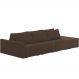 Sofá Ilha Modular Para Sala 342cm com Puff Dublin K01 Veludo Marrom - Lyam Decor