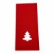 Porta talher de Natal Árvore Vermelho e Branco 23x10cm -D'Rossi