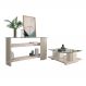 Conjunto Aparador e Mesa de Centro Kassia Calacata Off-White