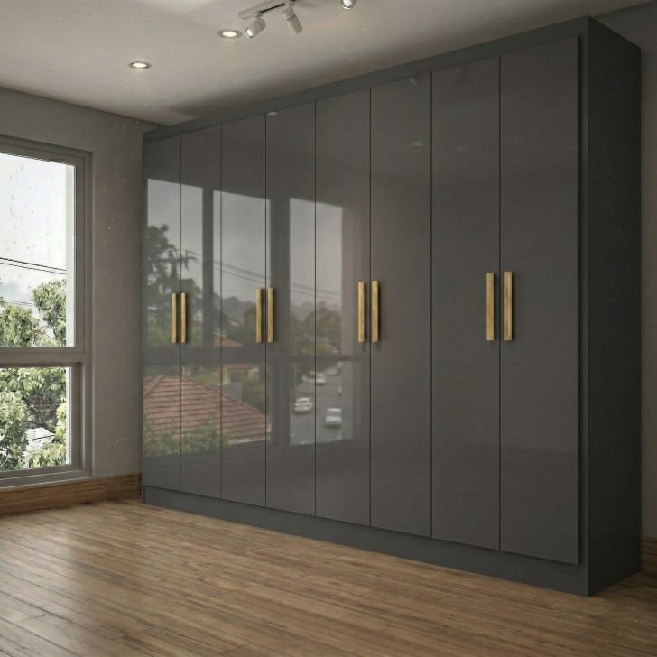Guarda-roupa Casal Paris 8 Portas Preto